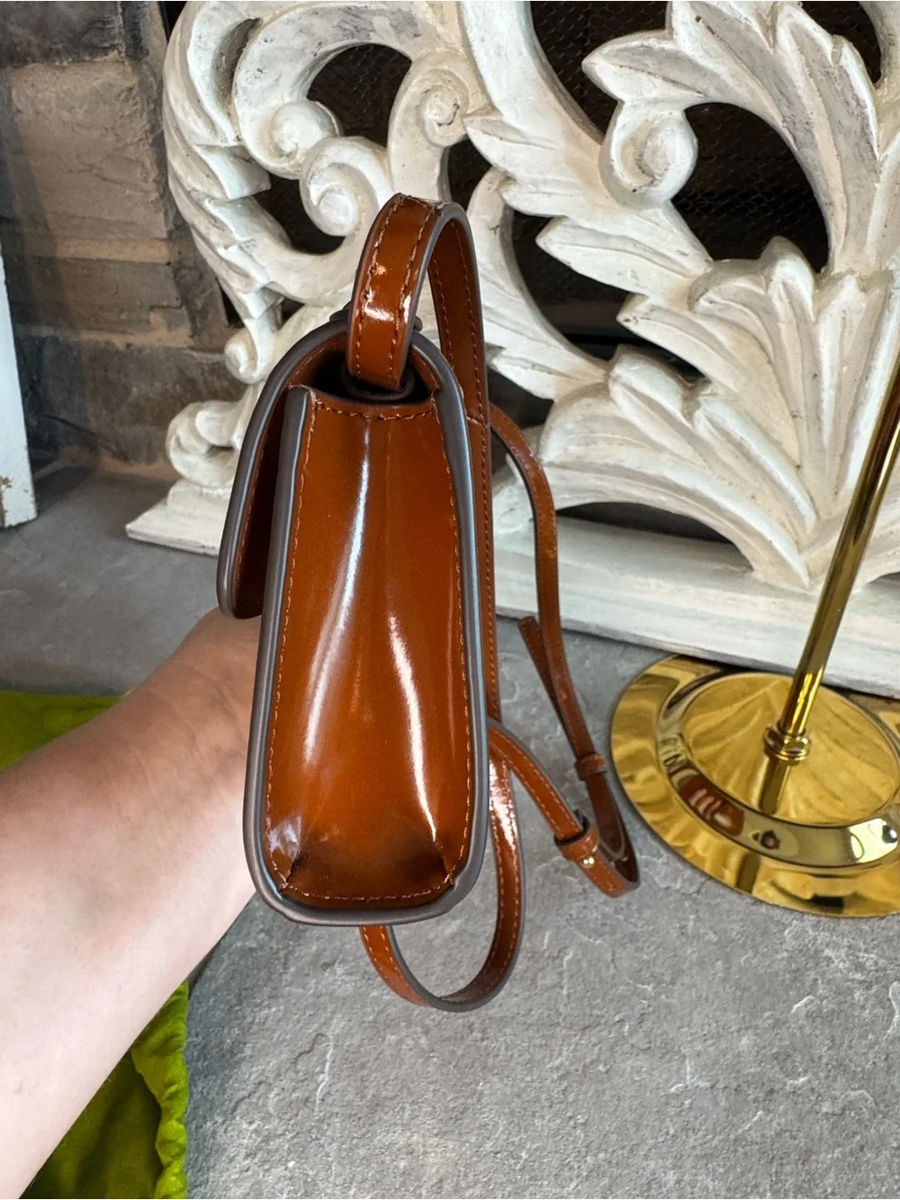 Tory Burch Brown Leather Clutch/Crossbody Bag New and Dust bag